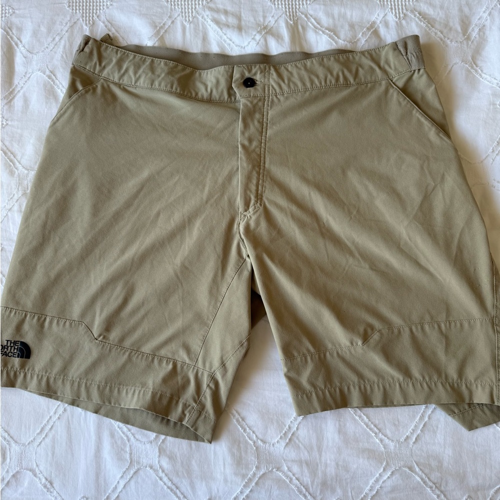 The North Face Men's Khaki Flat Front Shorts